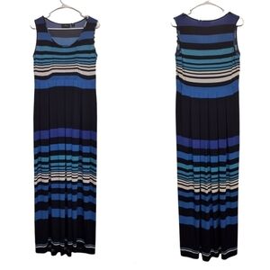 Lennie for Nina Leonard long maxi dress with pleated detail on front